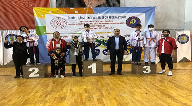 Melikgazi Tekvando Takımı Deafolimpik Branşında Takım Halinde Şampiyon Oldu 
