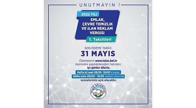 Başkan Yalçın'dan Vergi Hatırlatması: "Son Gün 31 Mayıs"