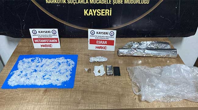 Kayseri'de uyuşturucu operasyonu: 3 gözaltı 