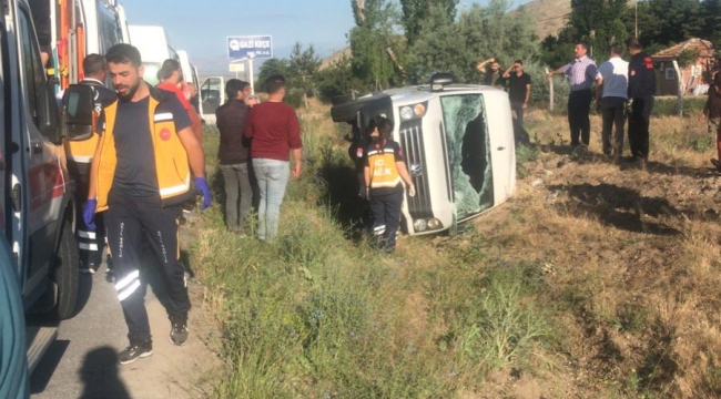Develi Kayseri yolunda kaza 