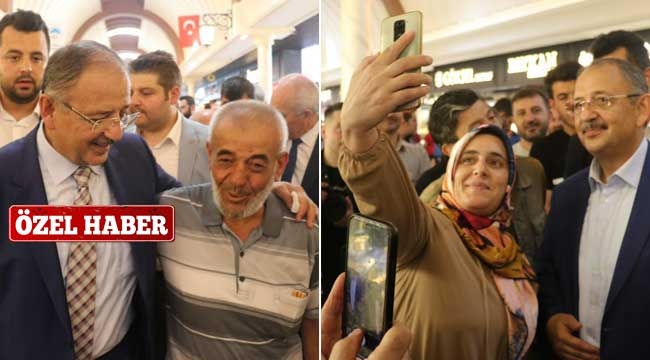 Mehmet Özhaseki'ye Kazancılar Çarşısı'nda Sevgi Seli