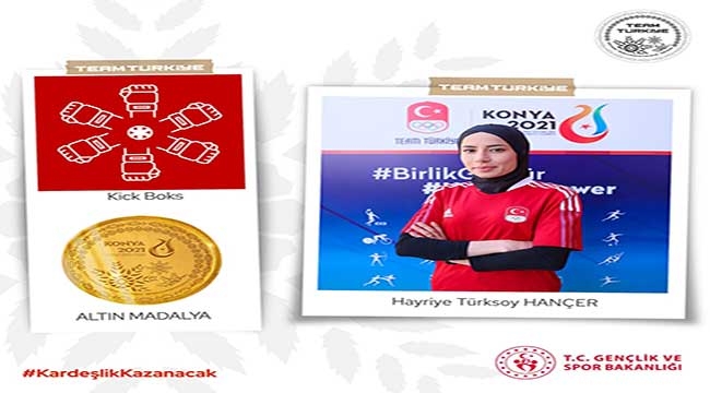 Hayriye Türksoy Hançer'den İslami Dayanışma Oyunlarında Altın Madalya