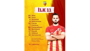Kayserispor'un İstanbulspor karşısında ilk 11'i açıklandı
