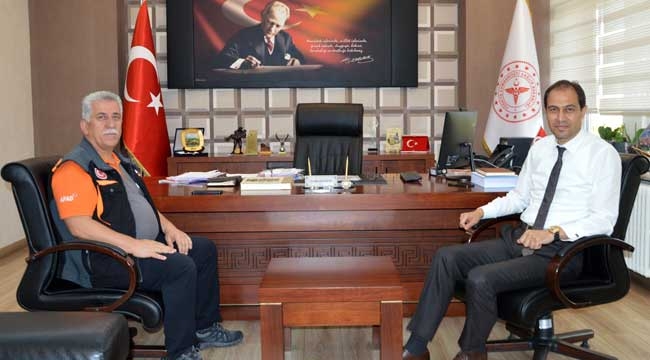 AFAD Müdürü Atsız'dan İl Sağlık Müdürü Erşan'a Ziyaret