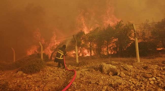 Büyükşehir İtfaiyesi Mersin'deki Orman Yangınlarını Söndürmek İçin Canla Başla Görev Yaptı