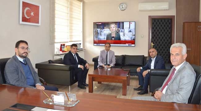 Sarız Kaymakamı Şanal ve Belediye Başkanı Bayrak'tan İl Sağlık Müdürü Erşan'a Ziyaret