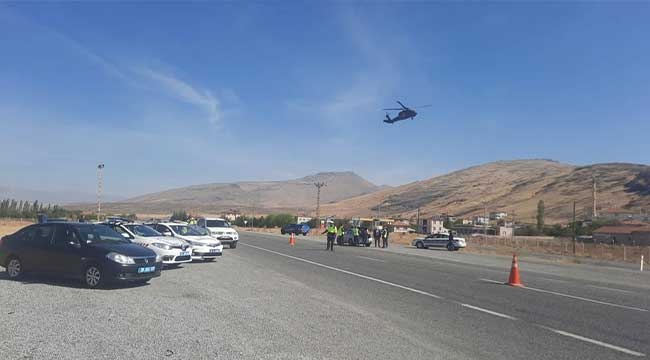 Trafik Jandarma ekipleri havadan denetim gerçekleştirdi