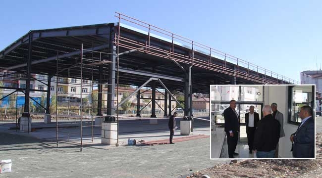 Bünyan'da Çalışmaları Sona Gelen Mini Terminal ve Kapalı Pazar Yerinde İnceleme Yapıldı