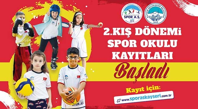 Büyükşehir Spor A.Ş. 2.Kış Dönemi Spor Okulları Kayıtları Başladı