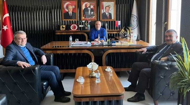 Başkan Güneş'ten Pınarbaşı Belediye Başkanı Uzunluoğlu'na ziyaret