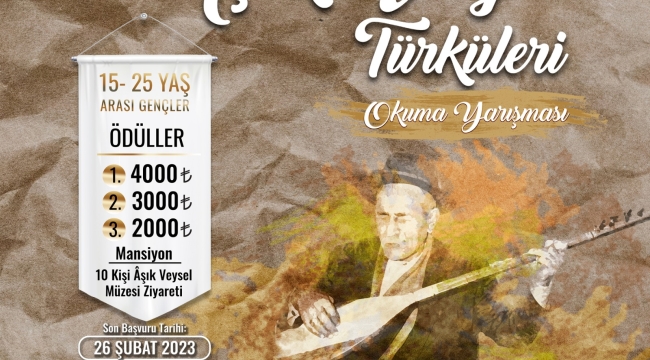 Büyükşehir Kaymek'ten Âşık Veysel Türkülerini Okuma Yarışması