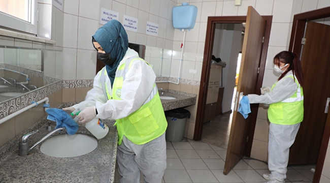 Talas'taki Okullarda Yarıyıl Tatili Temizliği