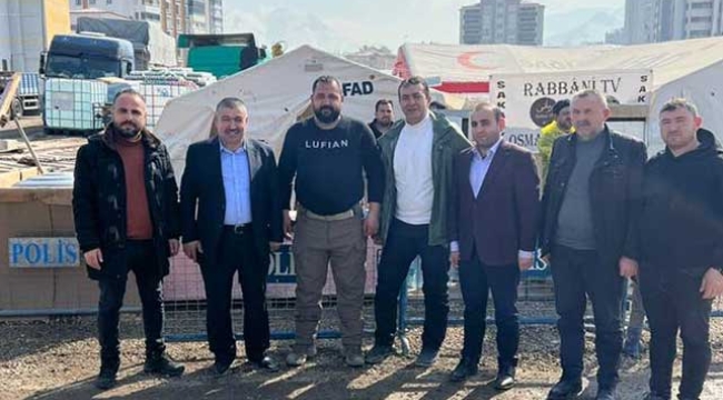 Başkanlardan Elbistan'da AFAD Tarafından Kurulan Çadır Kentte Ziyaret