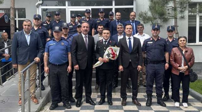 Kaymakam Eyyüpkoca ve Başkan Şahin'den Tomarza İlçe Jandarma Komutanlığına Ziyaret