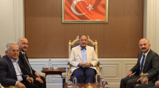 Bakan Özhaseki Ve Başkan Büyükkılıç'tan Kardeş Şehir Adıyaman Valisi Varol'a Ziyaret