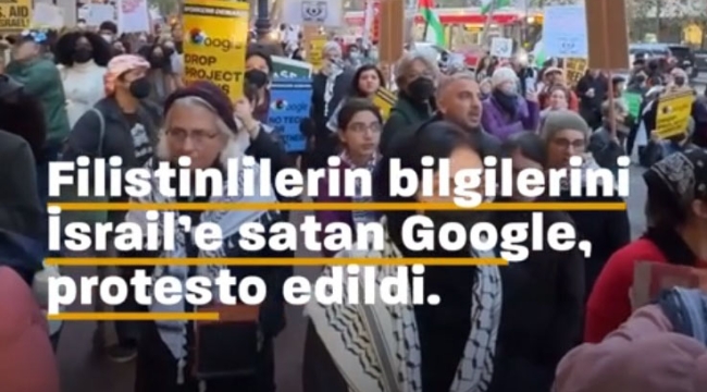 Google önünde İsrail'e destek tepkisi