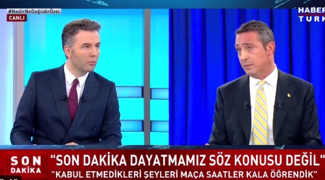 Fenerbahçe Başkanı Ali Koç'tan önemli Süper Kupa açıklamaları