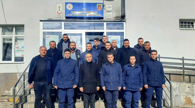 Sarız Belediye Başkanı Baki Bayrak İlçe Jandarma Komutanlığı'nı Ziyaret Etti