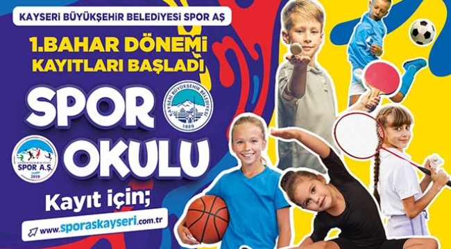 Büyükşehir Spor A.Ş. 1'inci Bahar Dönemi Spor Okulları Kayıtları Başladı