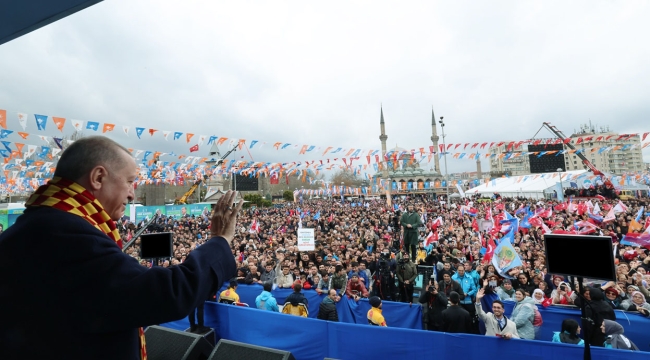 Cumhurbaşkanı Erdoğan'dan Büyük Mitingde "Kayseri" Övgüsü