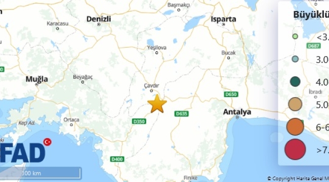 Son 24 saatte; Burdur, Antalya, Maraş ve Malatya'da deprem oldu