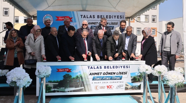 Talas'ta Ahmet Gönen Lisesi'nin  Temeli Atıldı